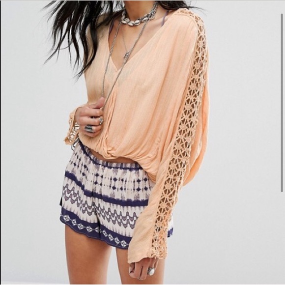 Free People Tops - ⚡️HP⚡️Free People Runaway Crochet Wrap Crop top